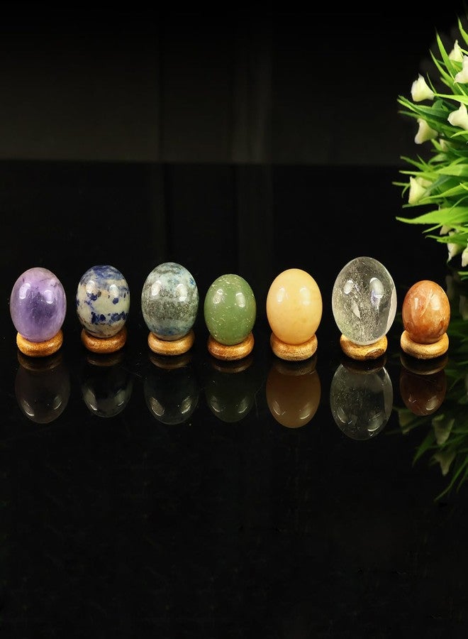 Crystu 7 Chakra Balls/Sphere for Reiki Healing, Grid and Aura Cleaning, Vastu Correction and Crystal Healing Stone Ball Size 20-25 mm Pack of 7 pc - Image 3